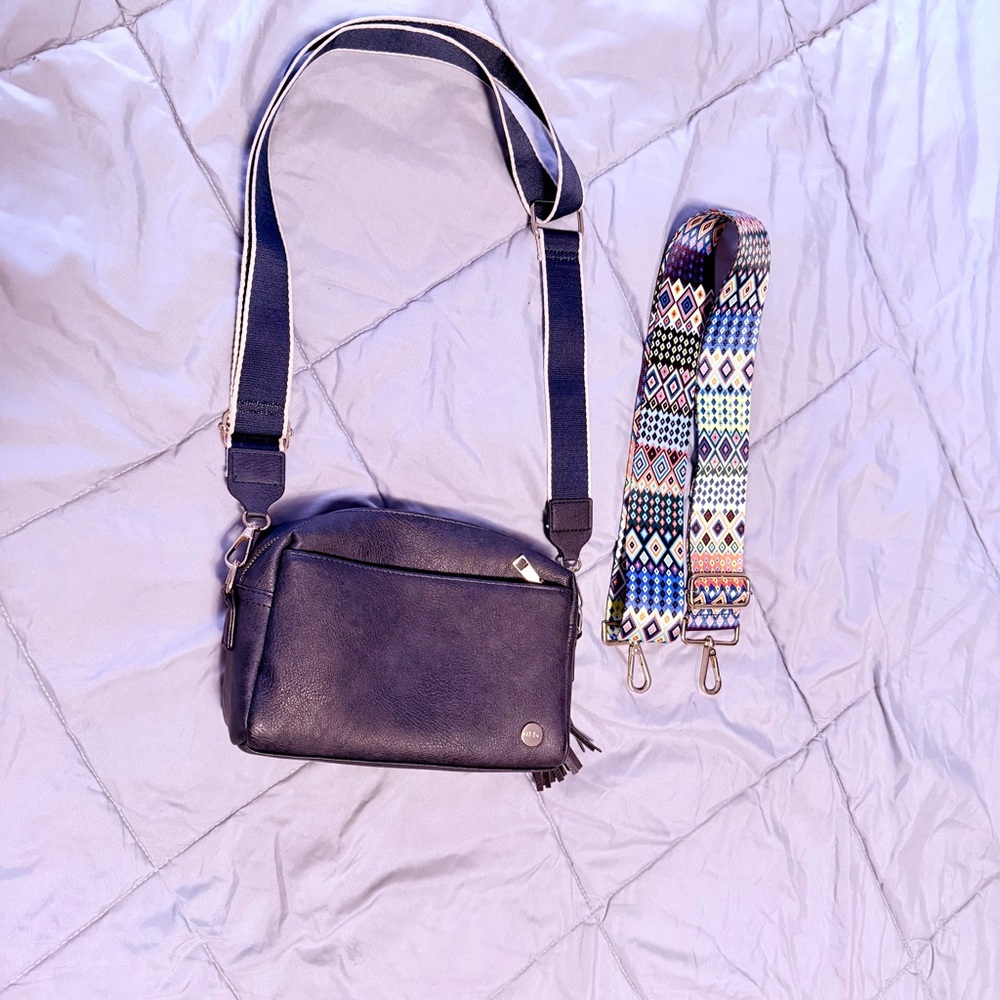 Modern and Chic Navy Kara Crossbody Bag